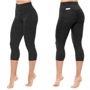 Elisabetta Rogiani Bambola scrunch back high waist 3/4 leggings in black rock S